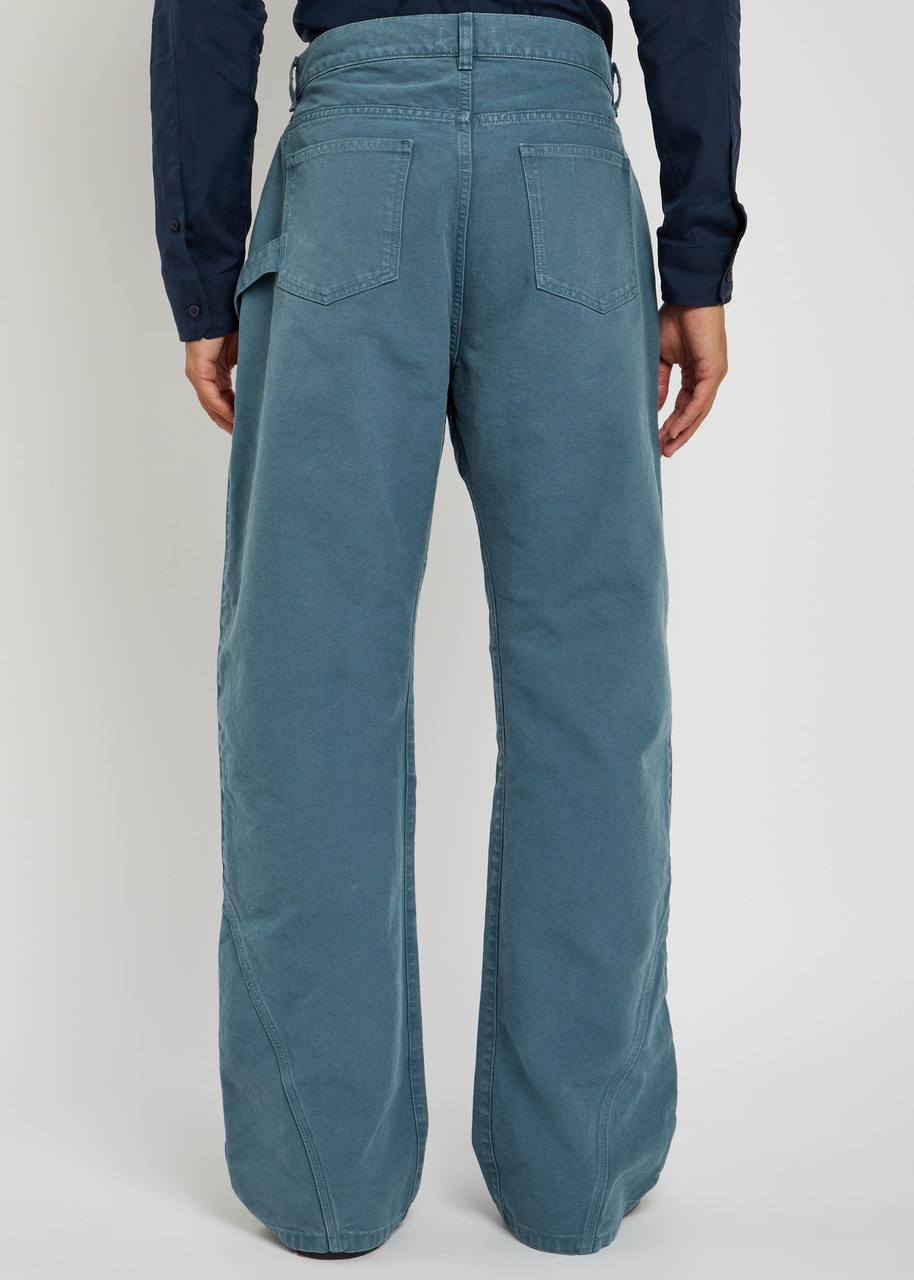 JW Anderson Twisted Workwear Wide-leg Canvas Jeans - 3