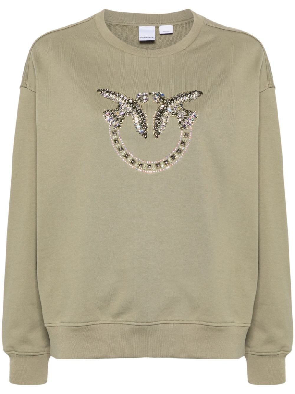 Love Birds embellished sweatshirt - 1