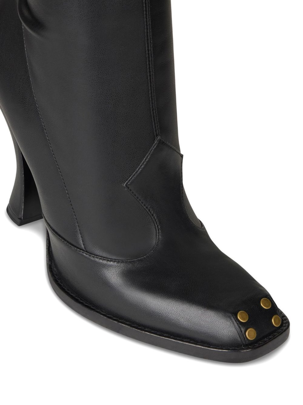 105mm high sculpted-heel studded boots - 3