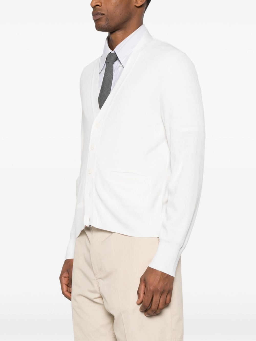 4-Bar silk cardigan - 3