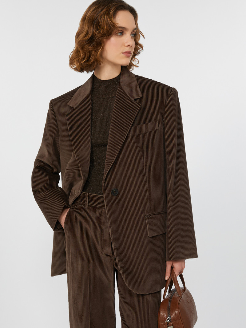 FORMIA Single-breasted velvet blazer 5