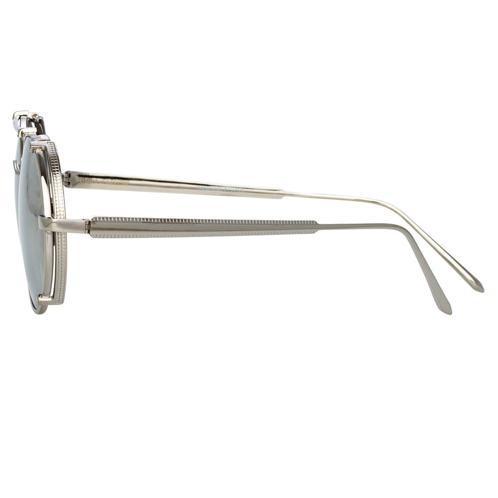 JIMI OVAL SUNGLASSES IN WHITE GOLD - 3