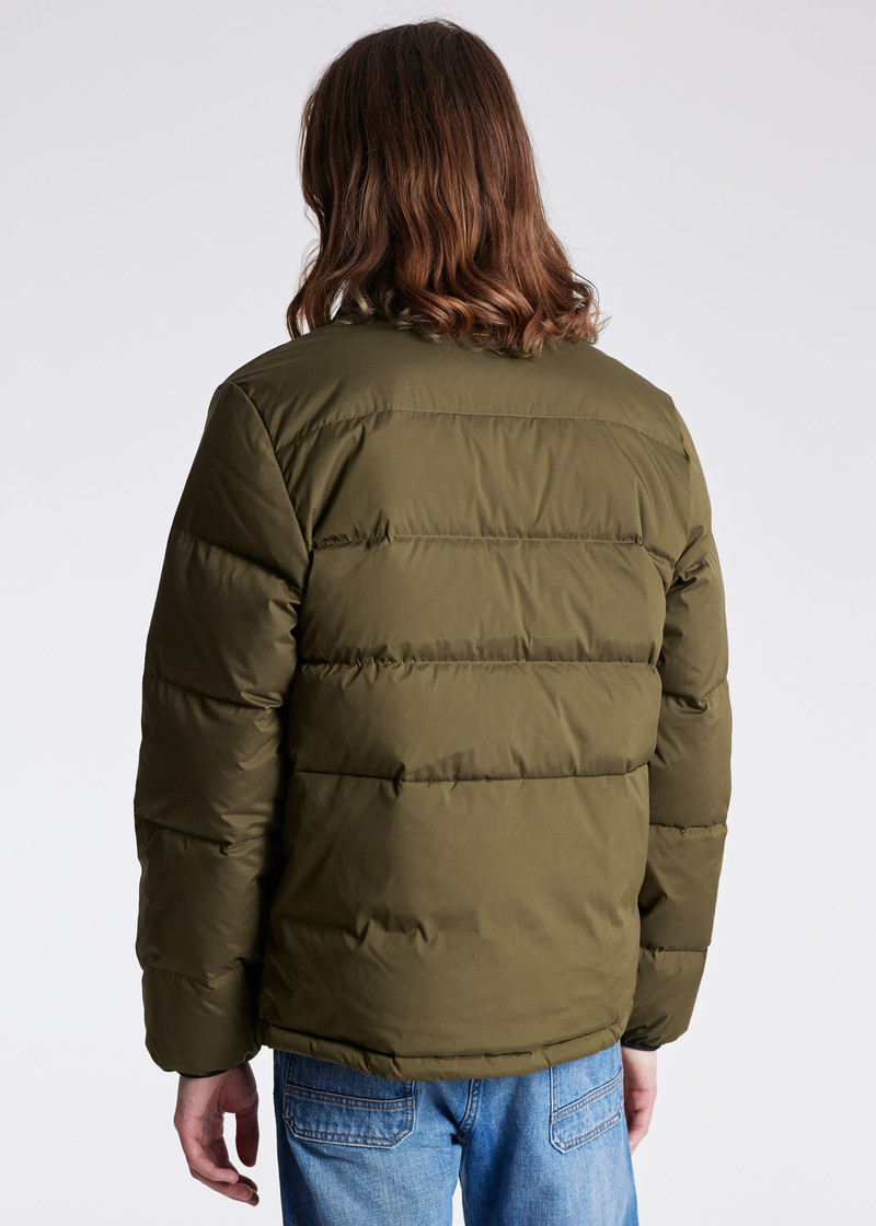 Khaki Padded Down Coat 7
