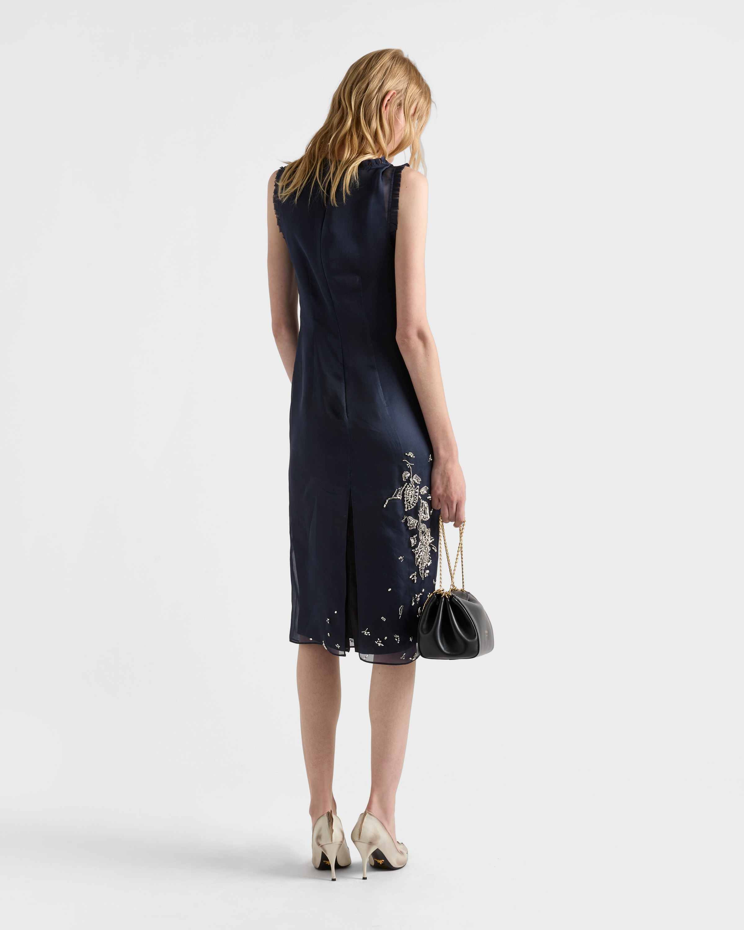 Embroidered silk organza dress - 5