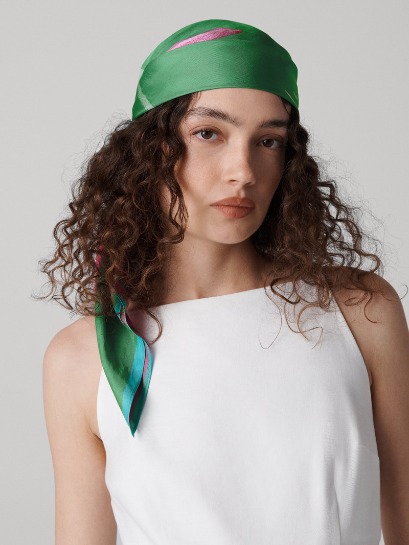 DIANE VON FURSTENBERG Flag Silk Scarf outlook
