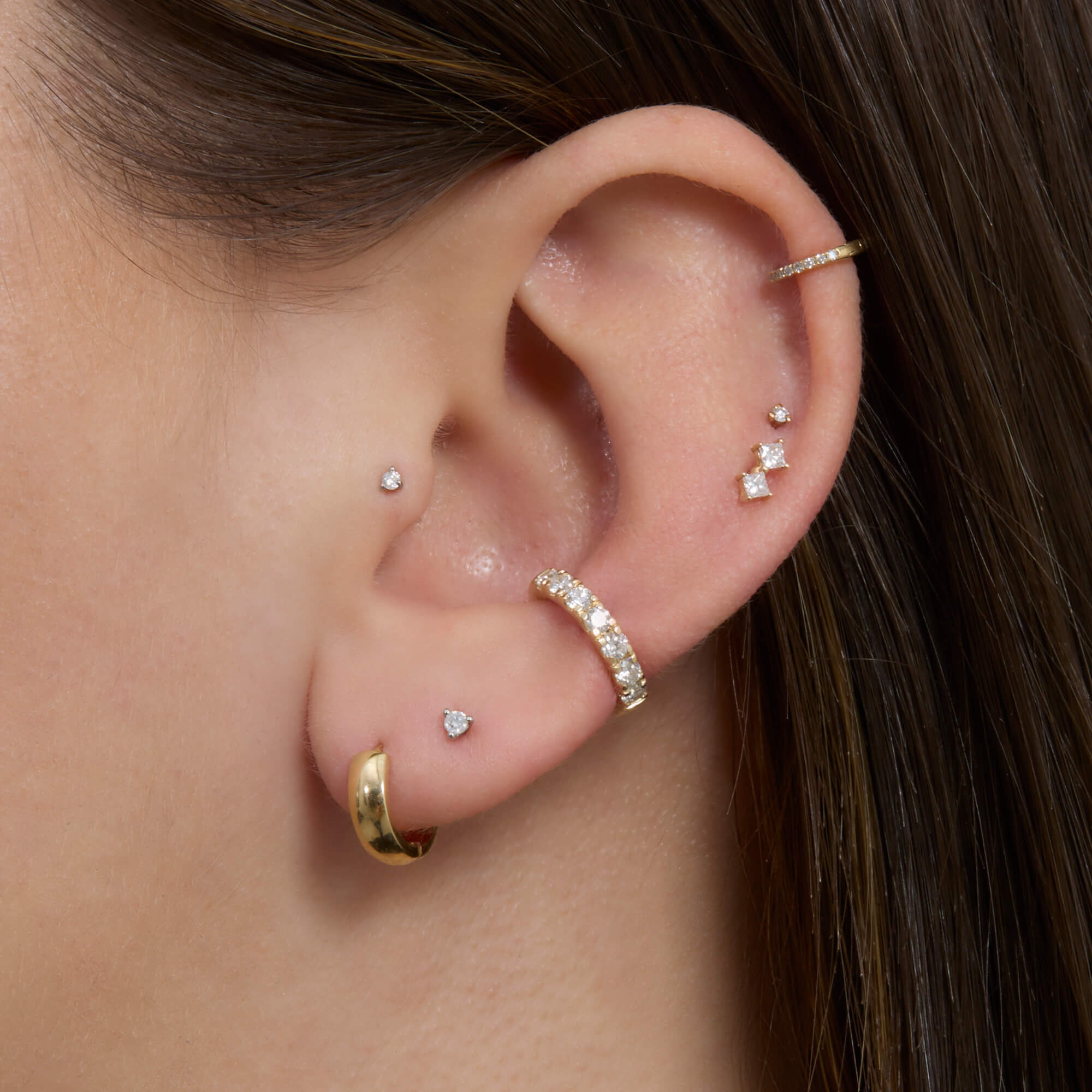 LAB-Created 2mm Hinged Ear Cuff - 5