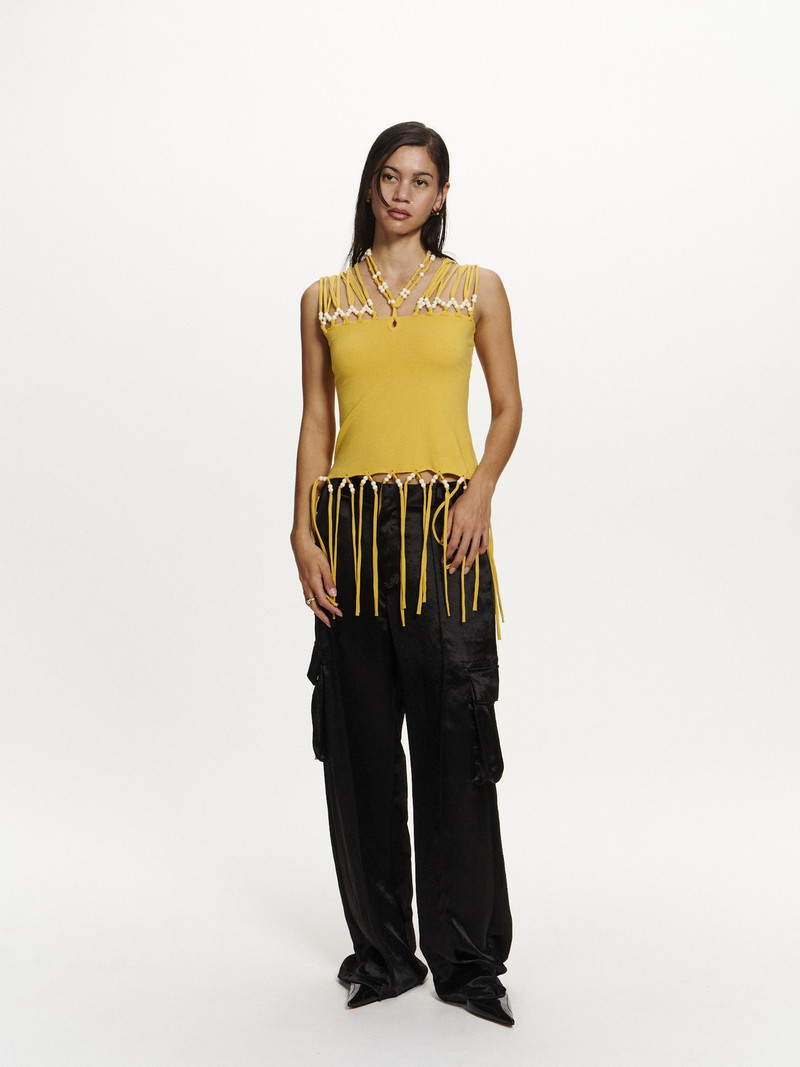 SATIN CARGO PANTS 6