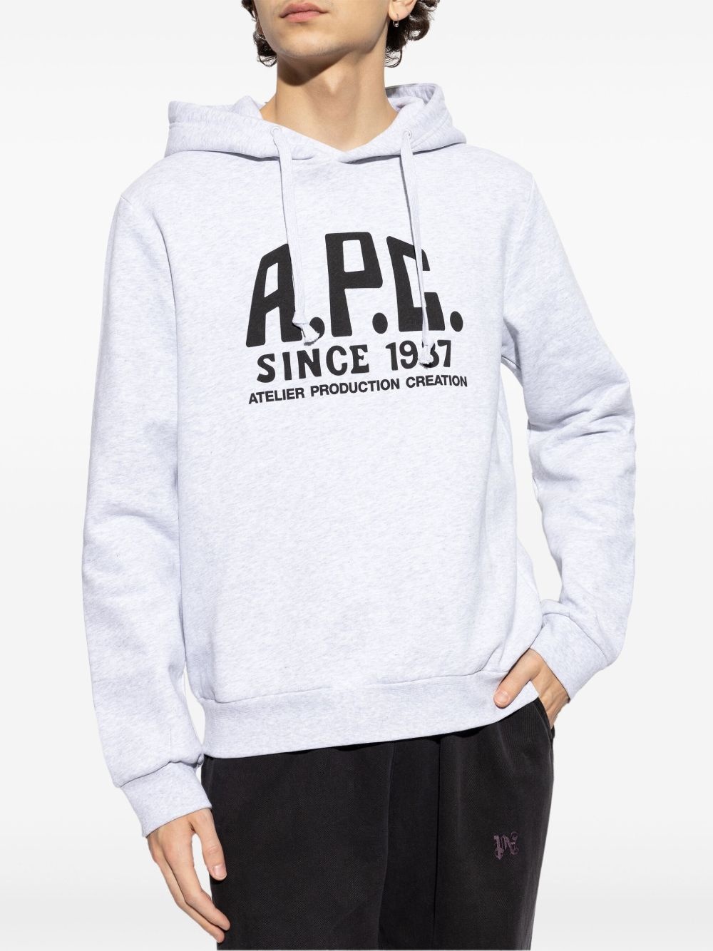 logo-print hoodie - 3