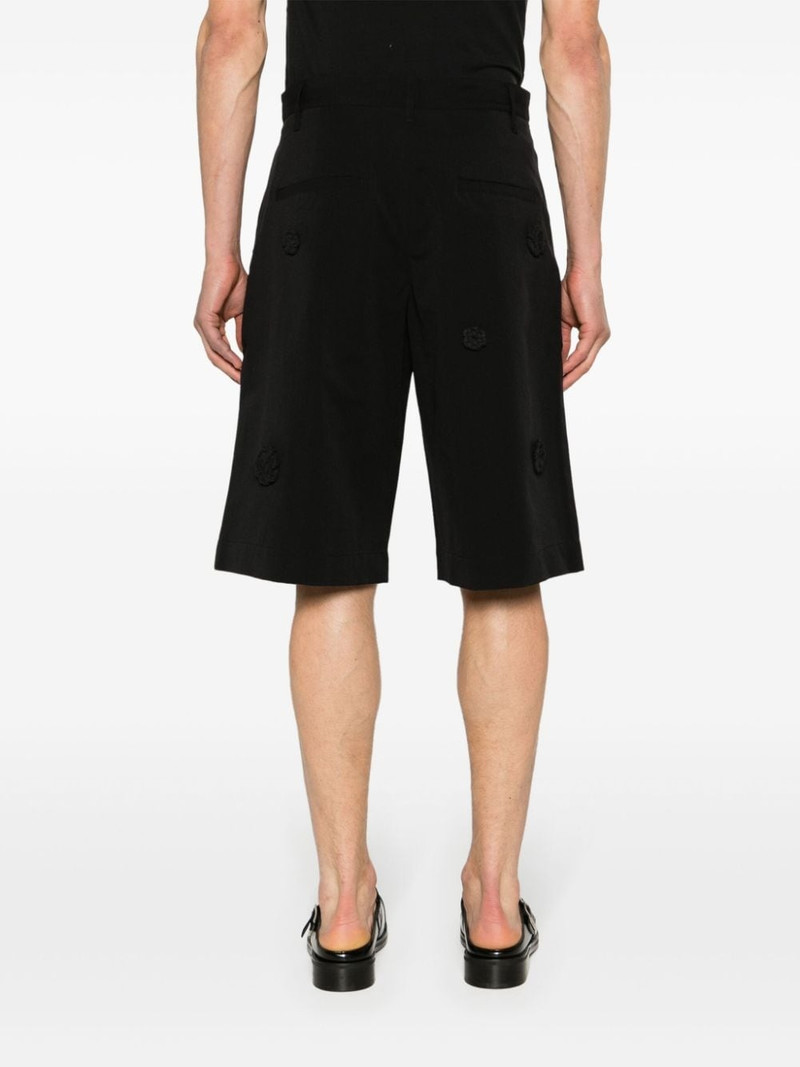 floral-appliquÃ© tailored shorts 4