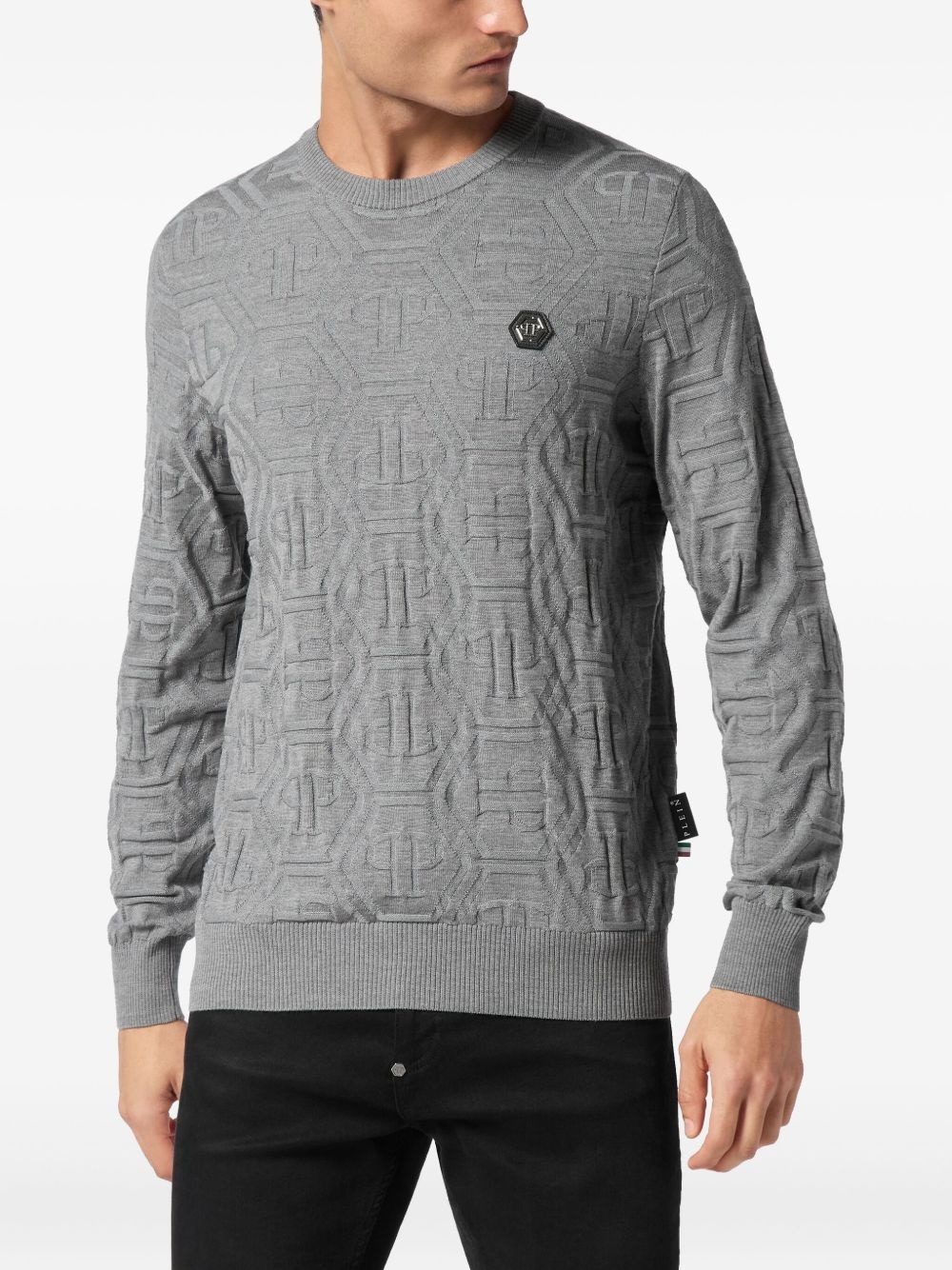 logo-patch jumper - 3