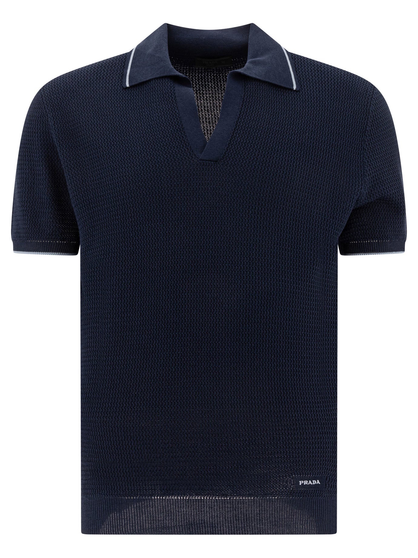Prada Silk And Cotton Polo Shirt - 1