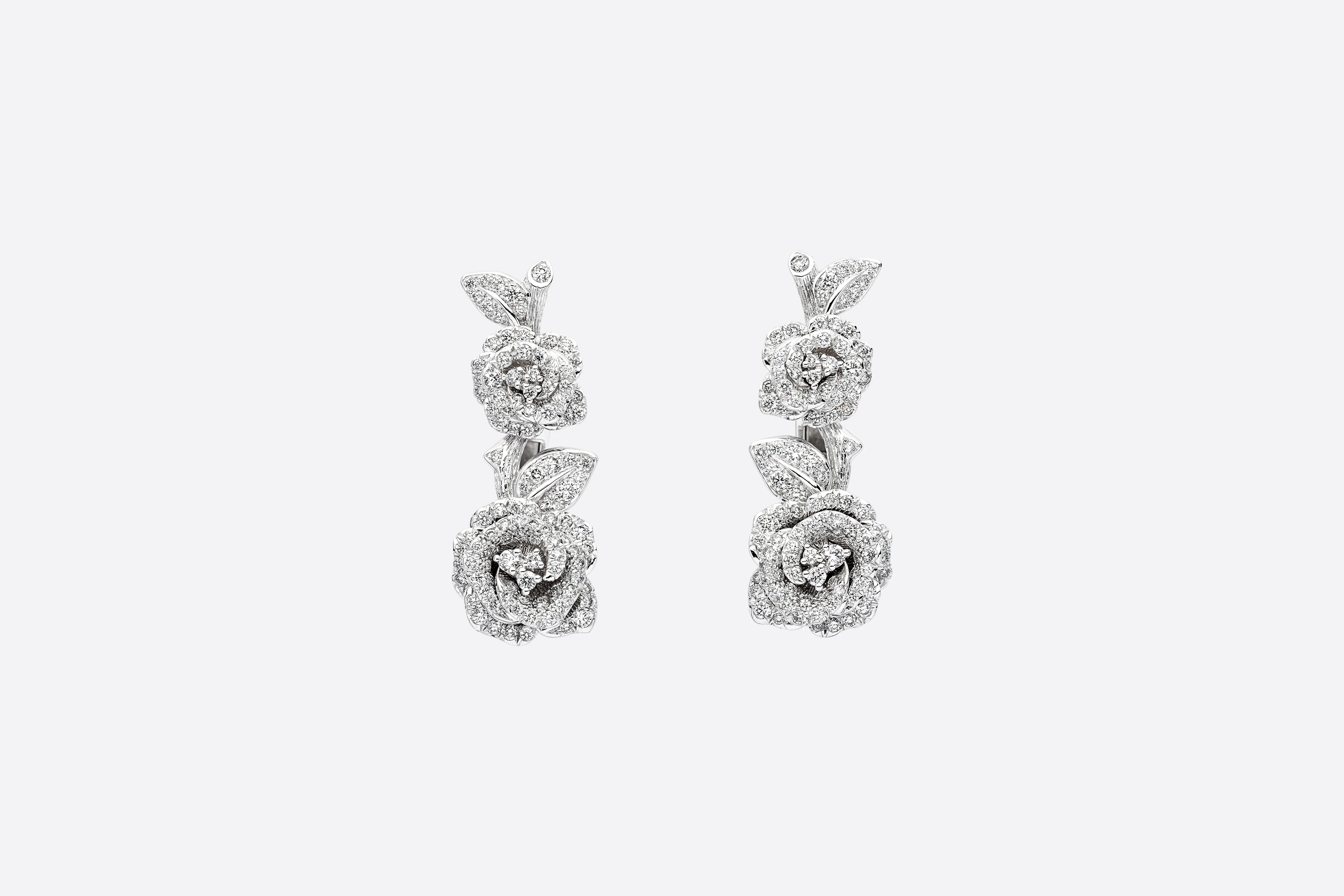 Large Rose Dior Bagatelle Earrings - 1