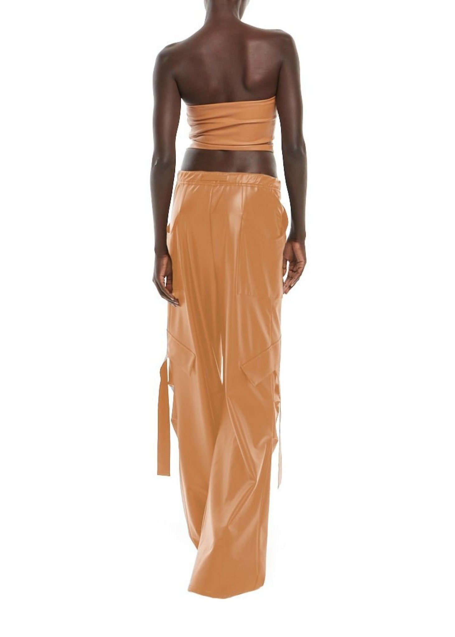 Faux Leather Tube Top - 2