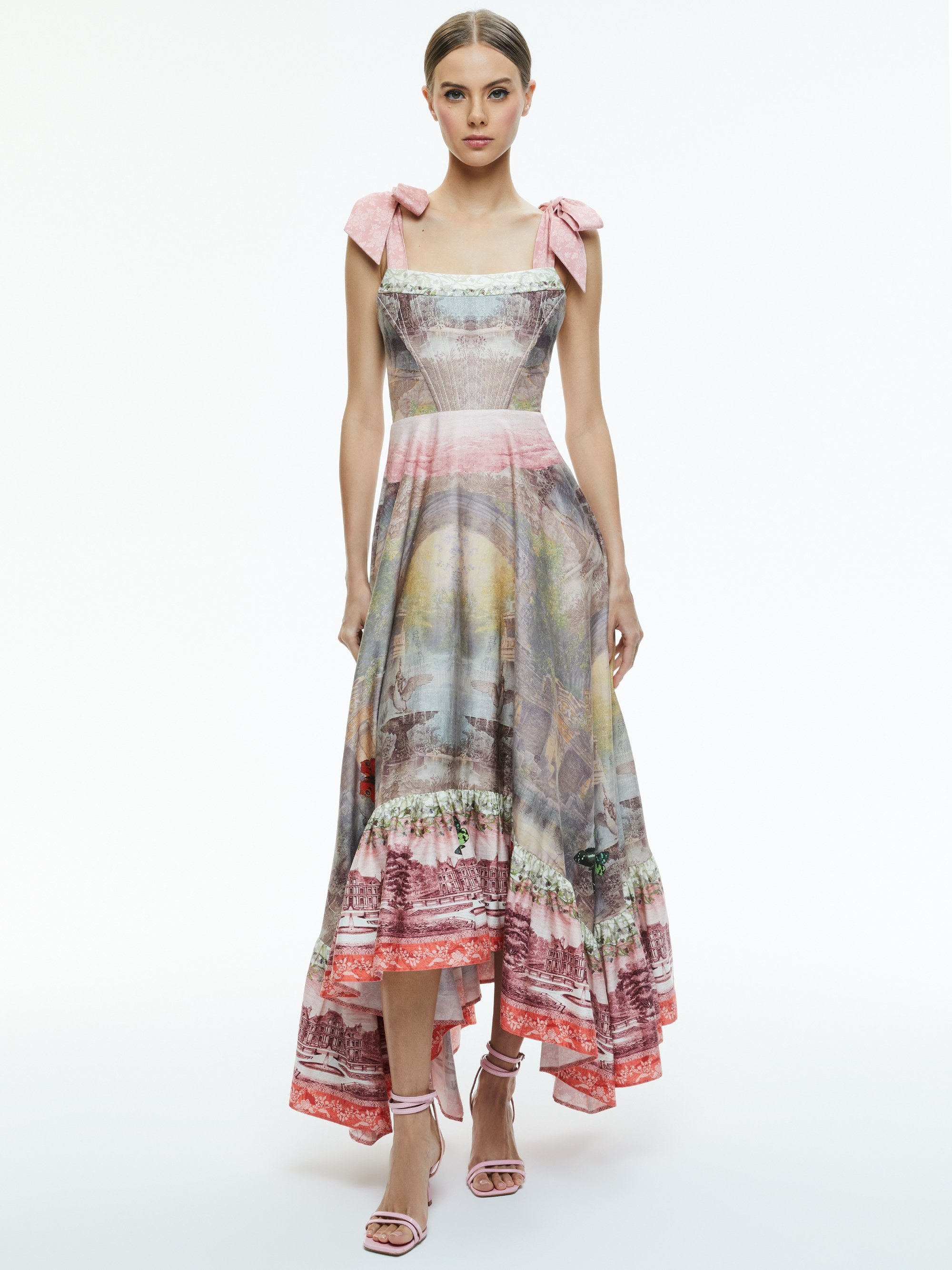 【Alice+Olivia】パニア・レーサーバック・マキシ・ドレス Rosalee Maxi Dress In Versailles | Alice + Olivia