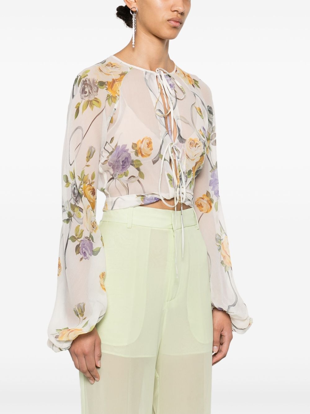 printed blouse - 3