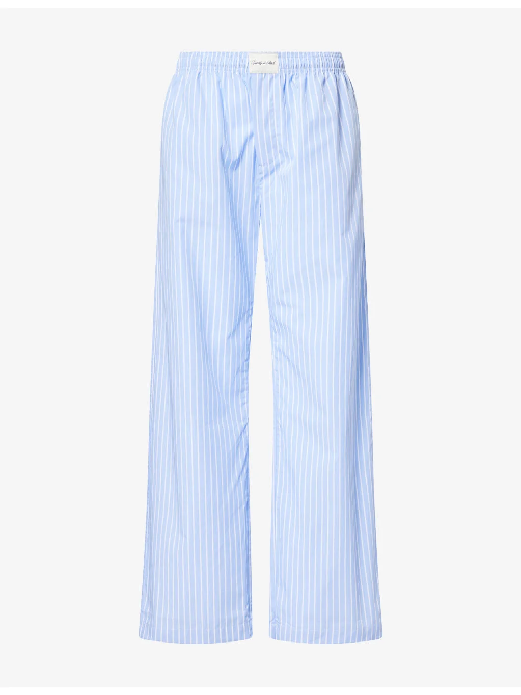 Brand-Patch Striped Cotton Pyjama Trousers - 1