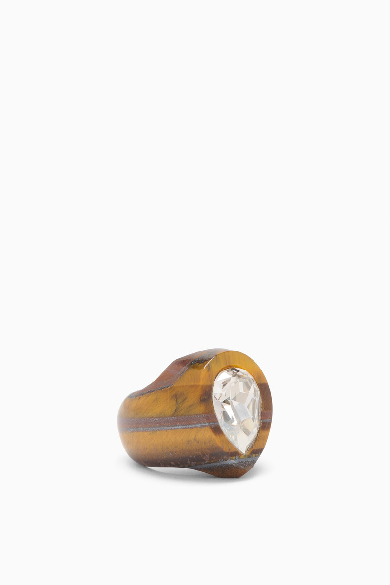 Crystal Pear Signet Ring 3