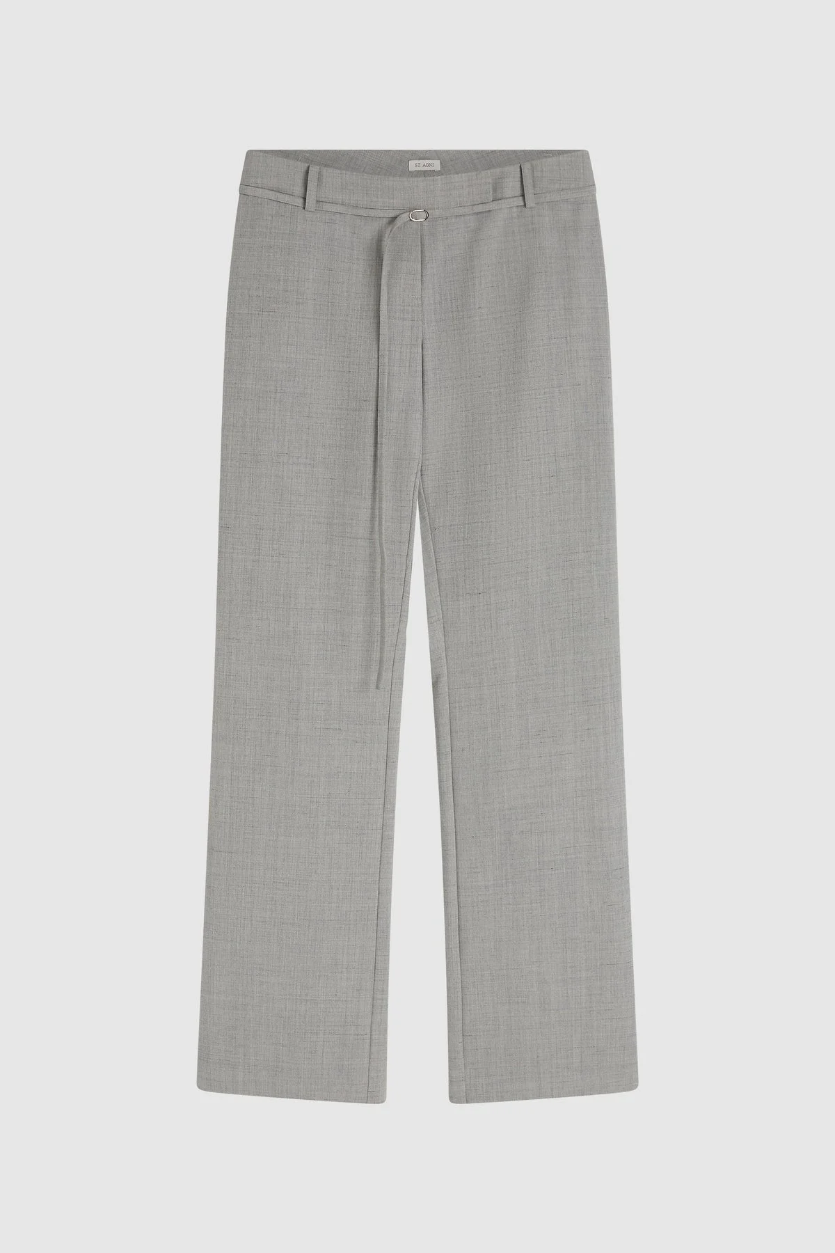 90s Belt Minimal Pants - Concrete - 1