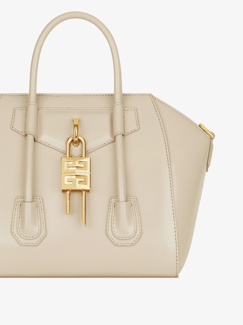 MINI ANTIGONA LOCK BAG IN BOX LEATHER 5