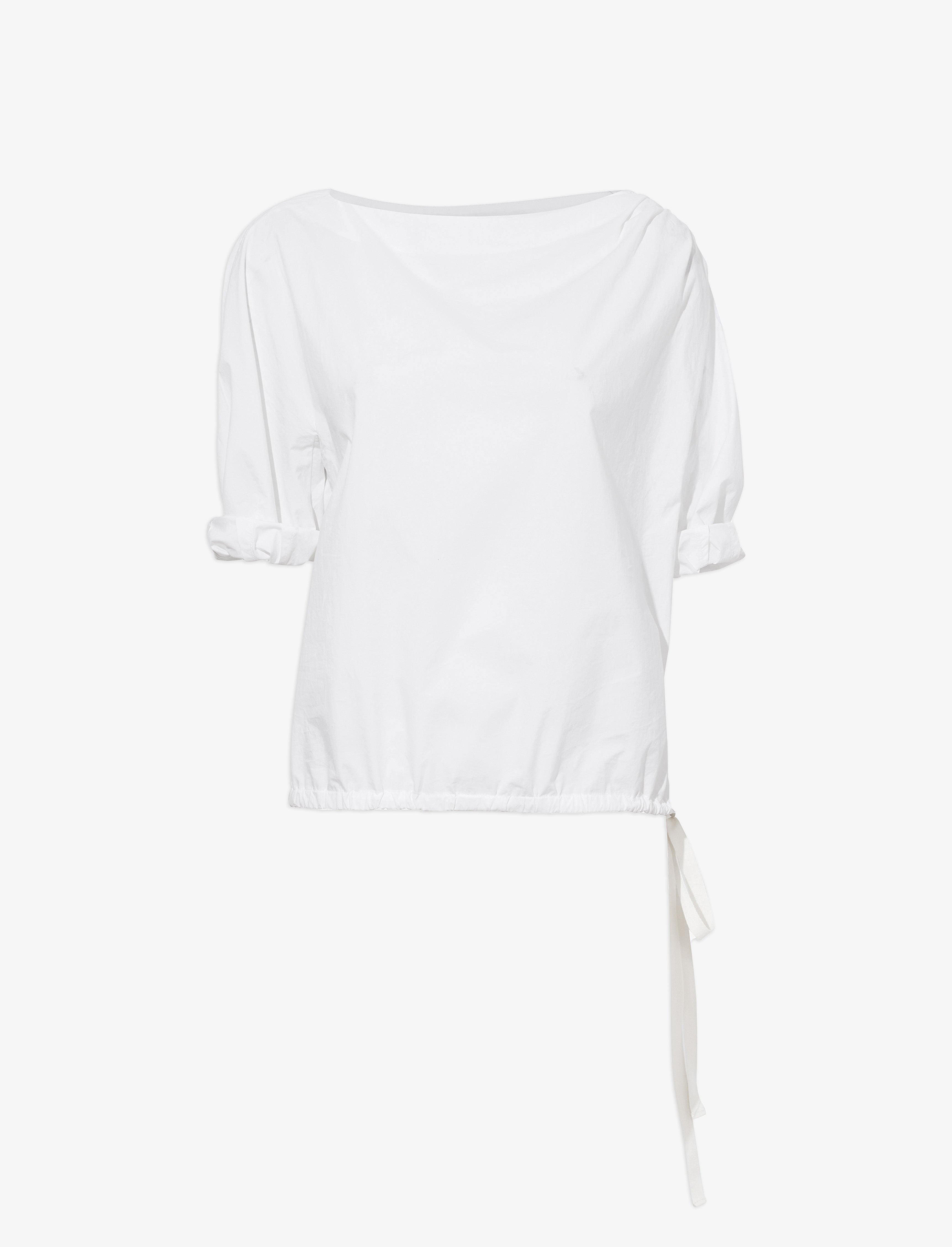 Addison Puff Sleeve Top in Washed Cotton Poplin - 1