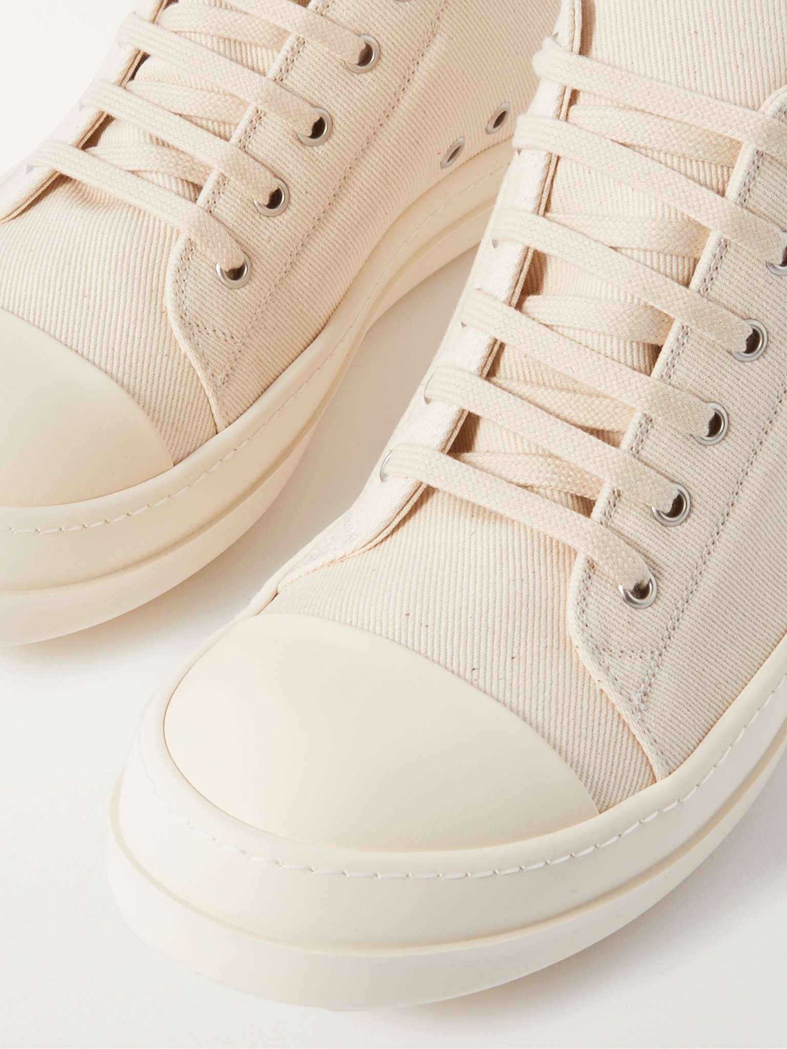 Rubber-Trimmed Denim Sneakers - 6