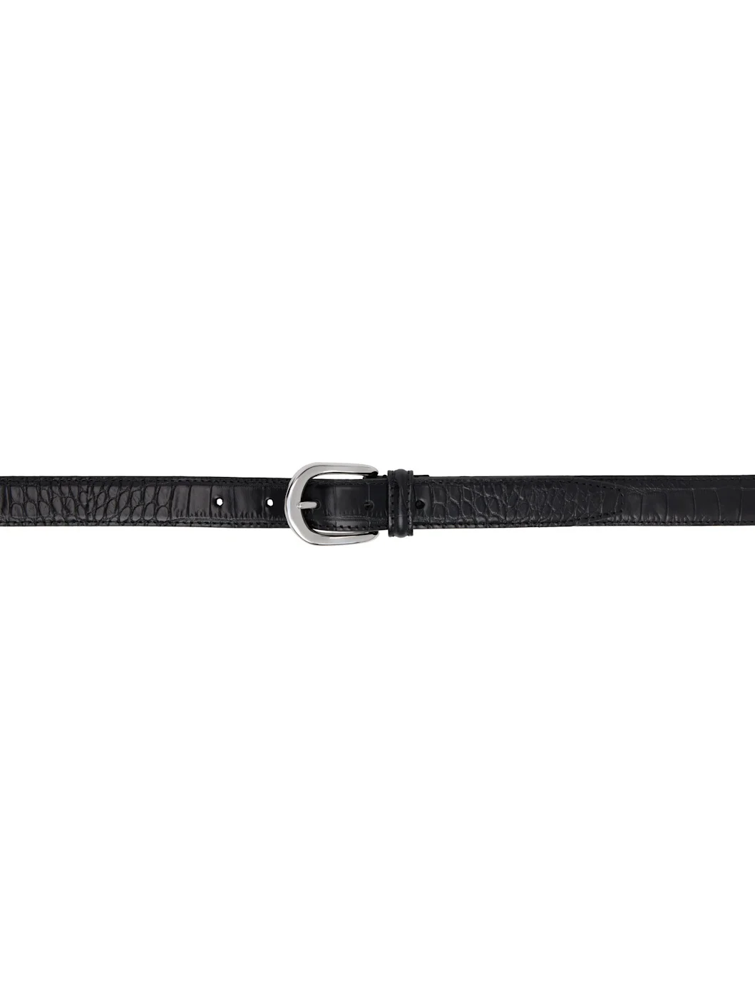 SSENSE Exclusive Black Mock Croc Belt - 1