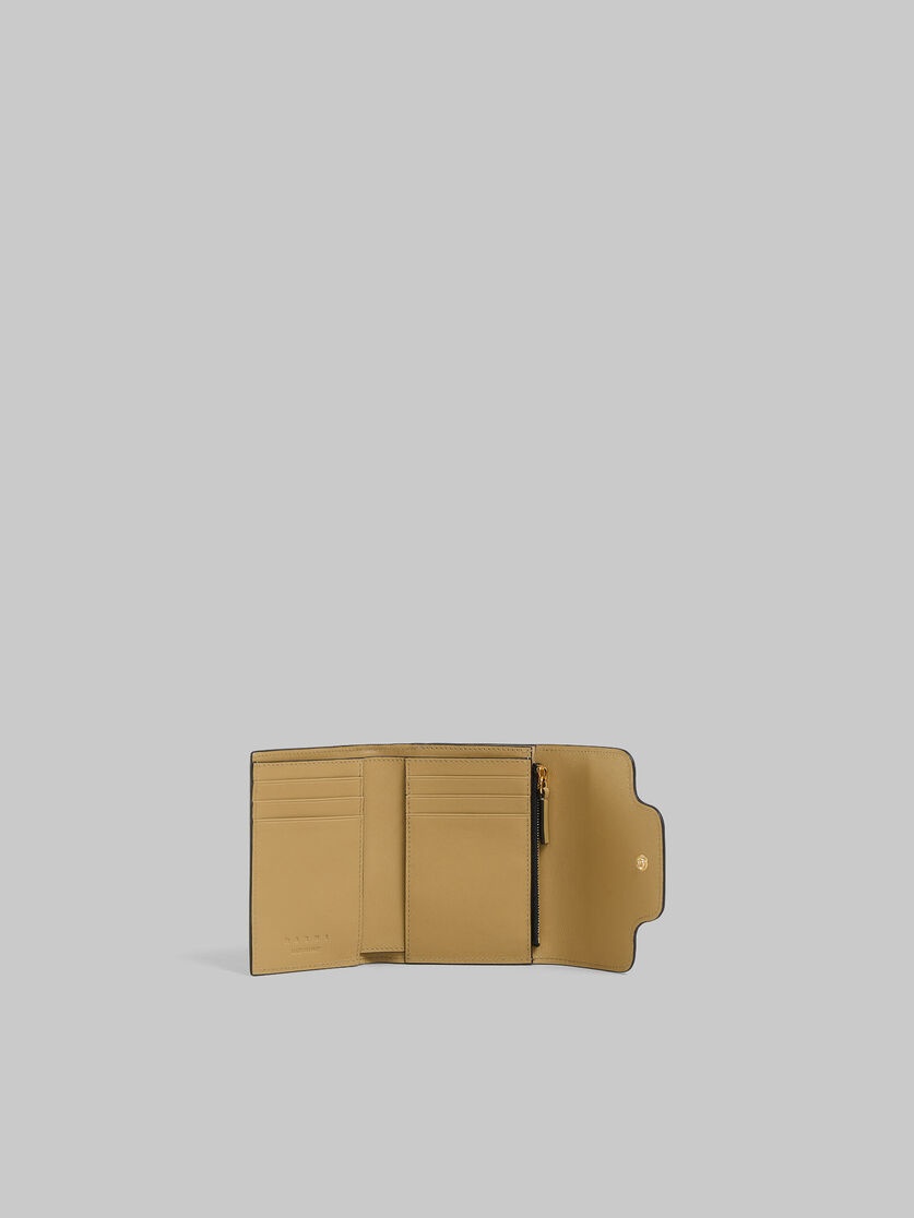 BEIGE LEATHER TRUNKAROO TRIFOLD WALLET - 2