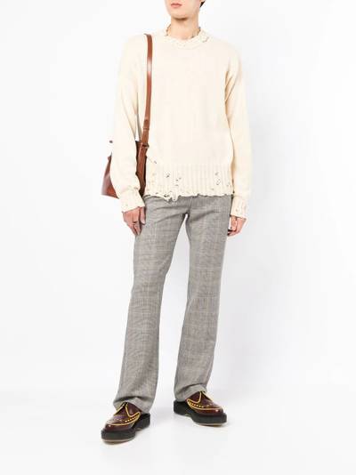 Marni distressed cotton jumper outlook