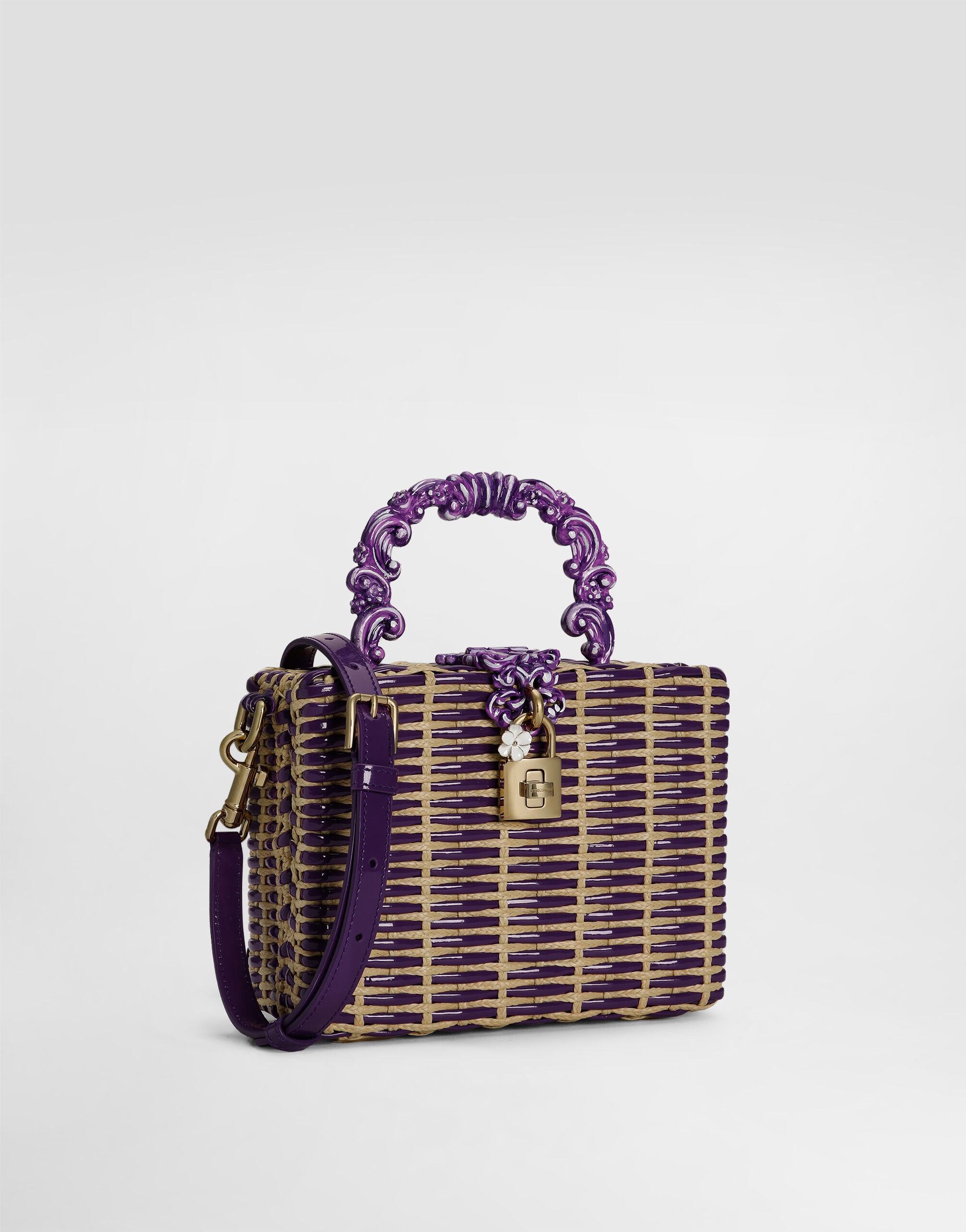 Woven dolce Box handbag - 3