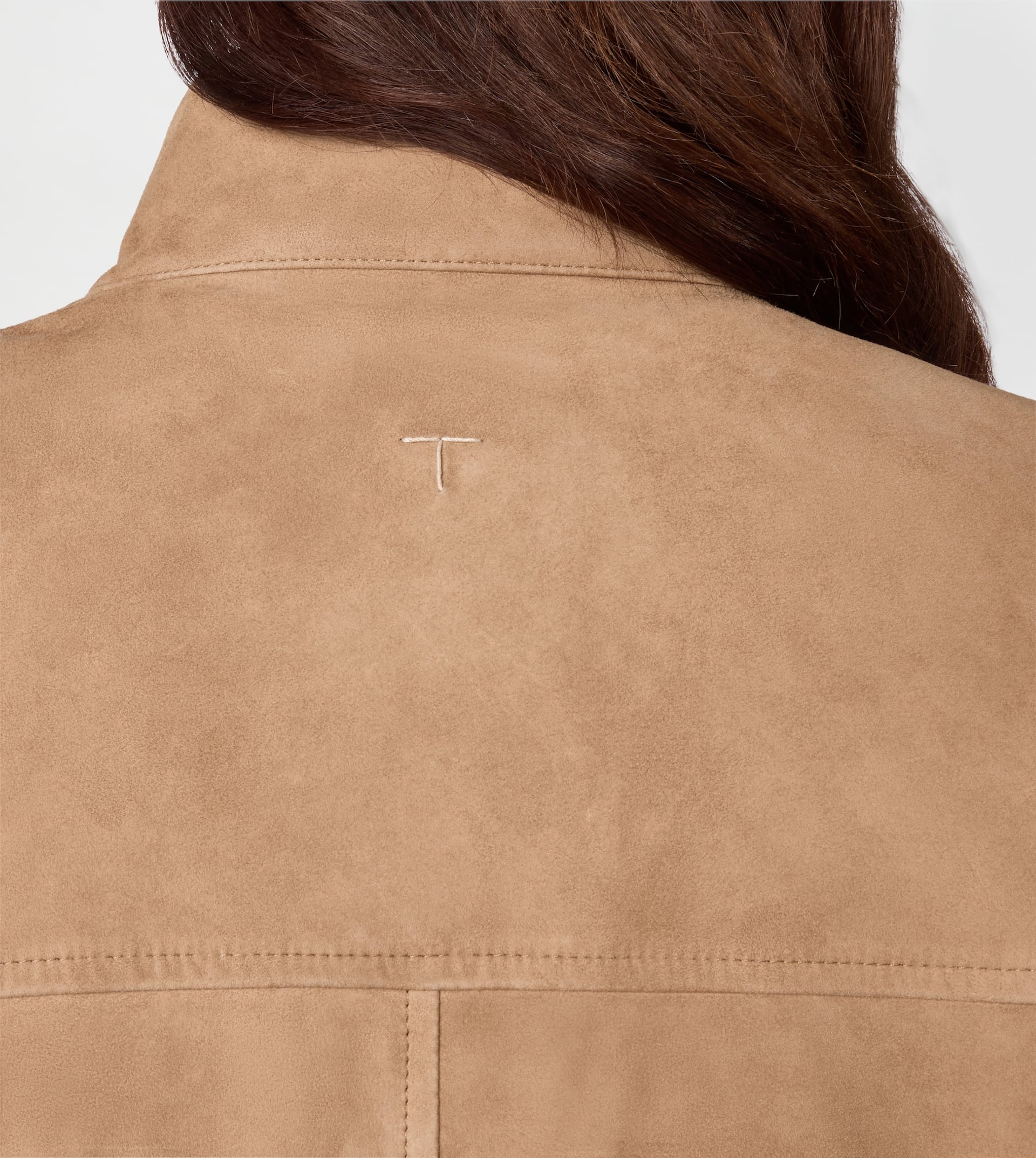 PASHMY BOMBER JACKET IN SUEDE - BEIGE - 6