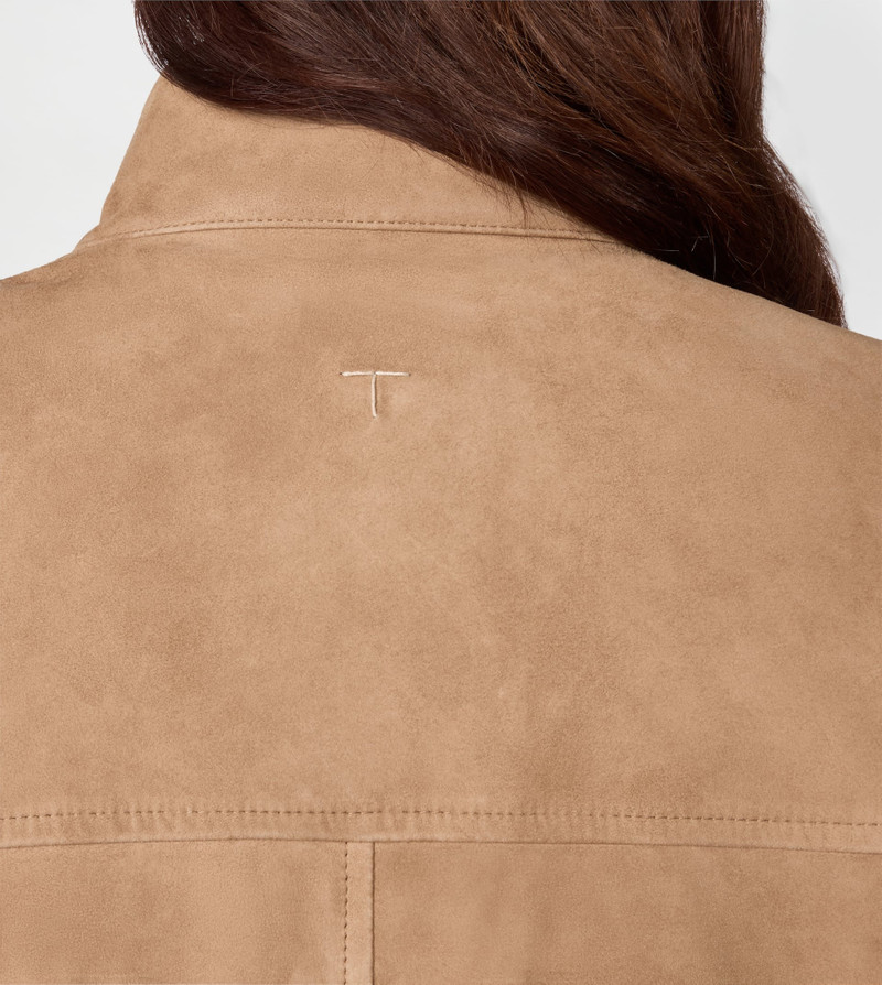 PASHMY BOMBER JACKET IN SUEDE - BEIGE 6