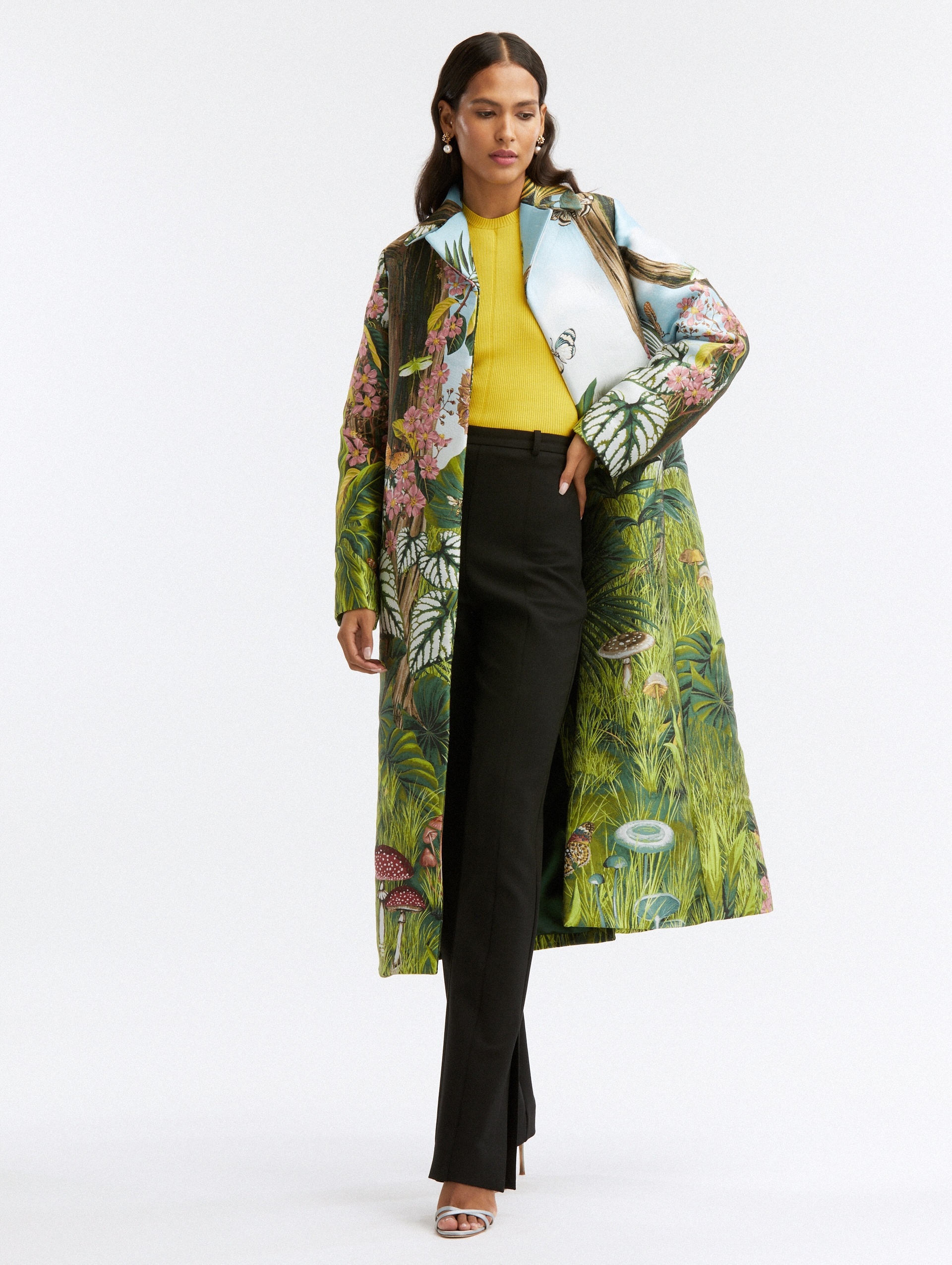 BOTANICAL FOREST JACQUARD COAT - 2