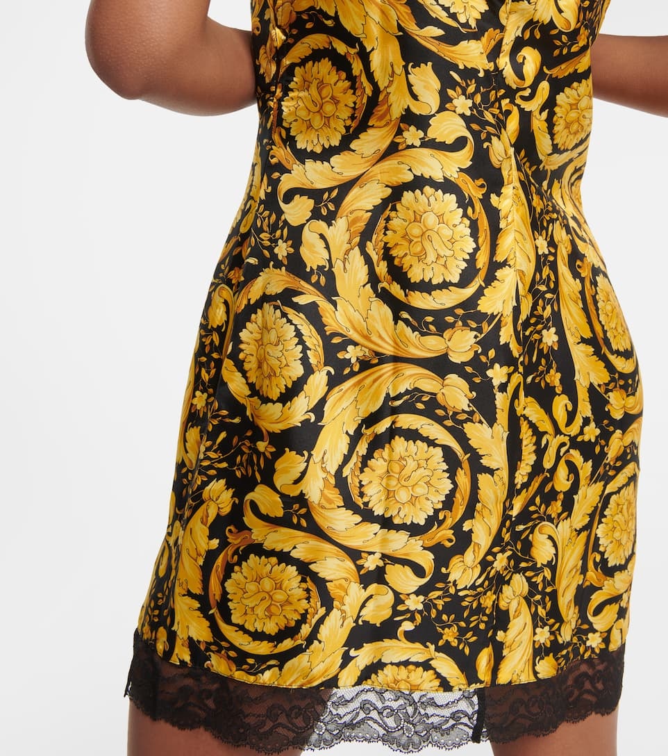 Barocco silk camisole minidress - 5