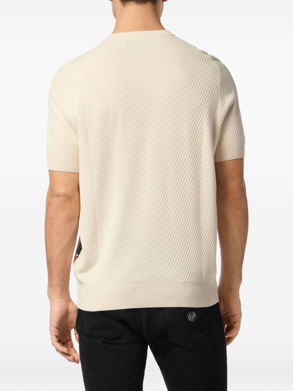 ribbed short-sleeve sweater - 3
