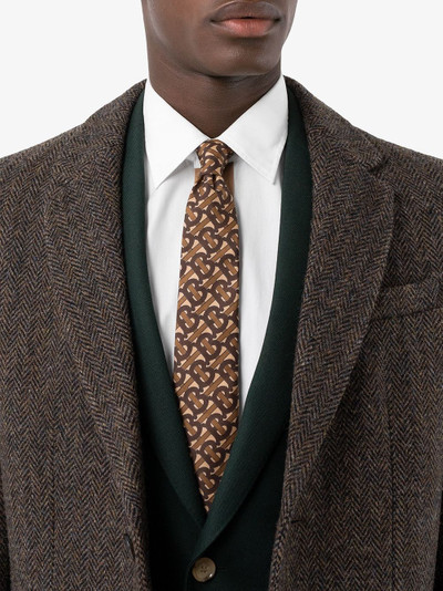 Burberry TB  monogram print tie outlook