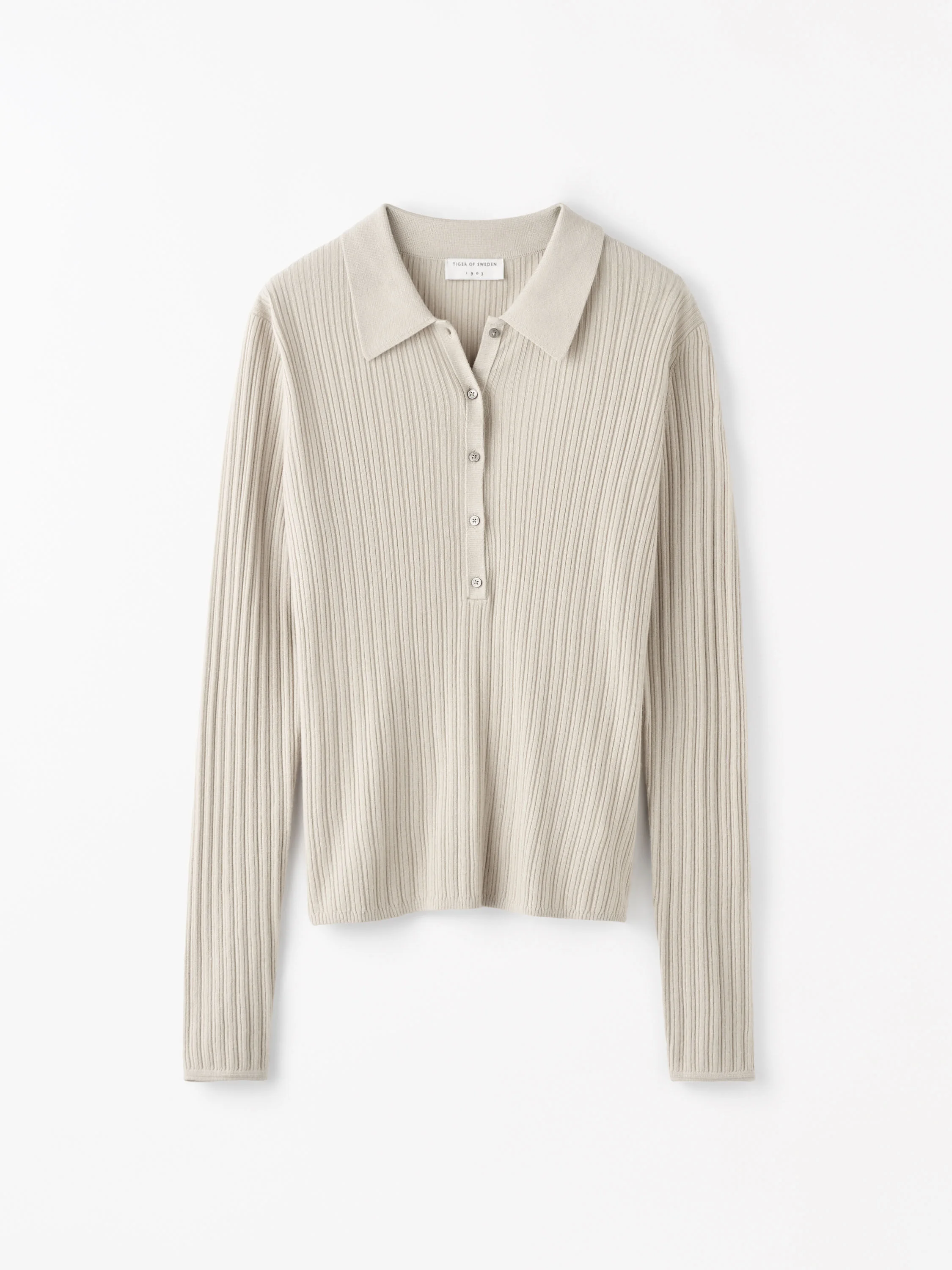 Isla Knitted Ribbed Polo - 1