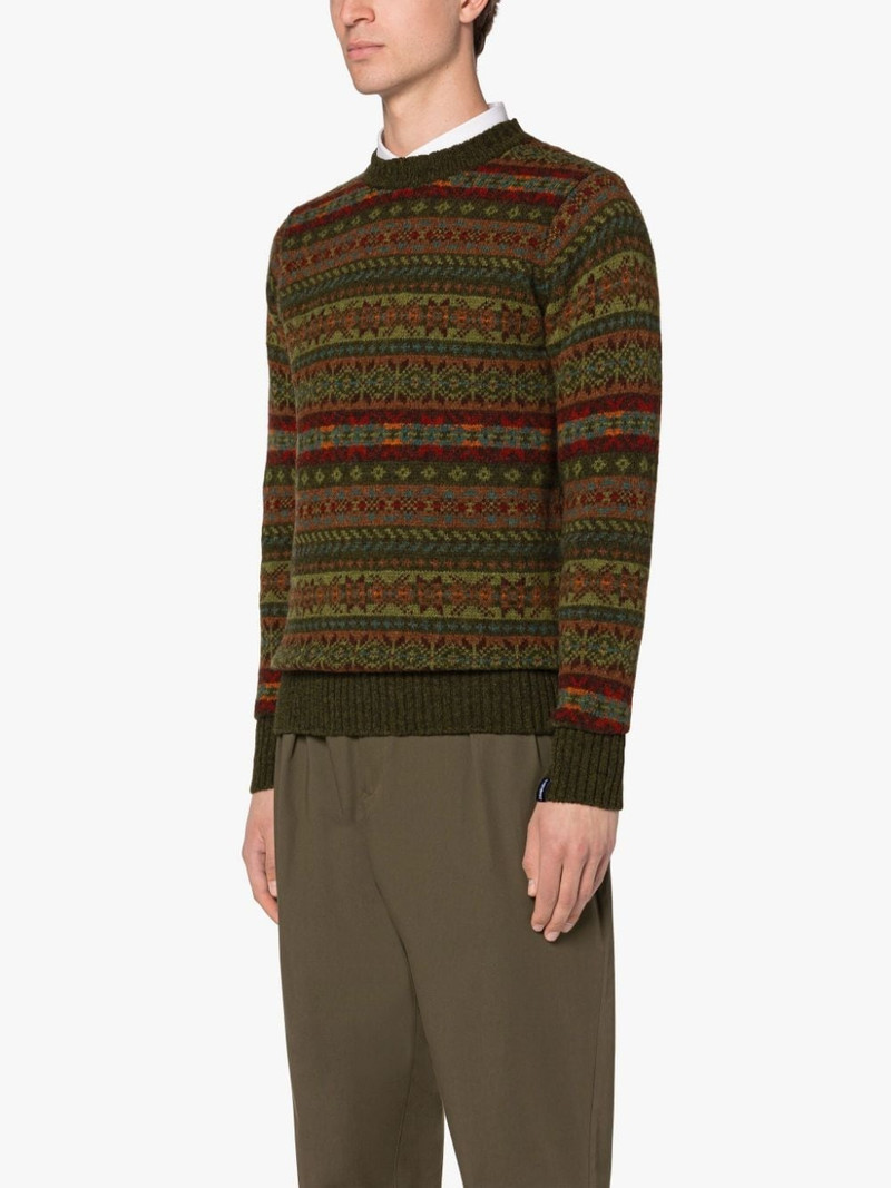 IMPULSE PINESHADOW WOOL FAIR ISLE CREWNECK SWEATER 3
