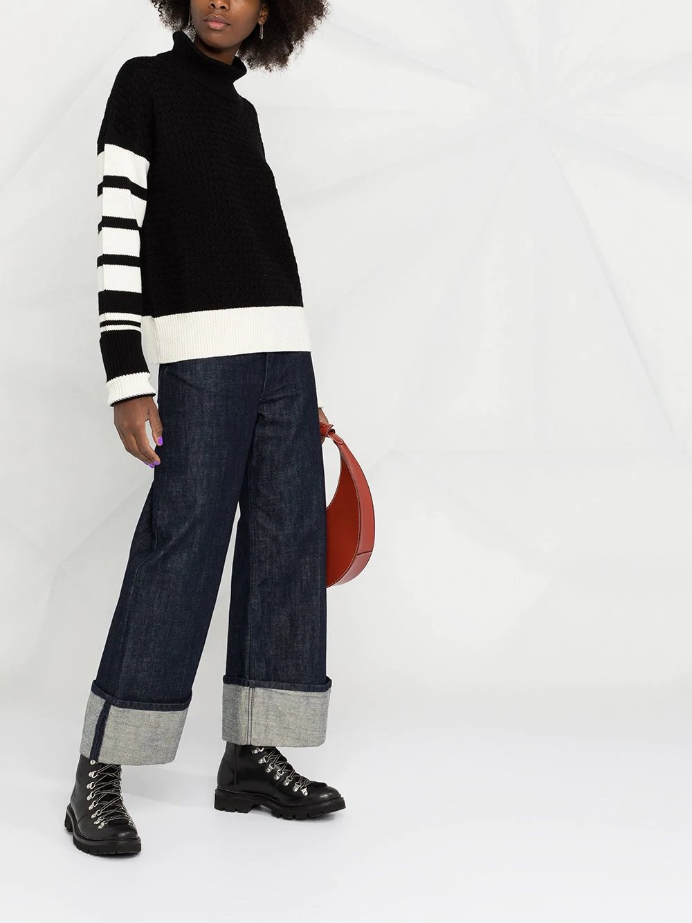 contrast stripe knit jumper - 2