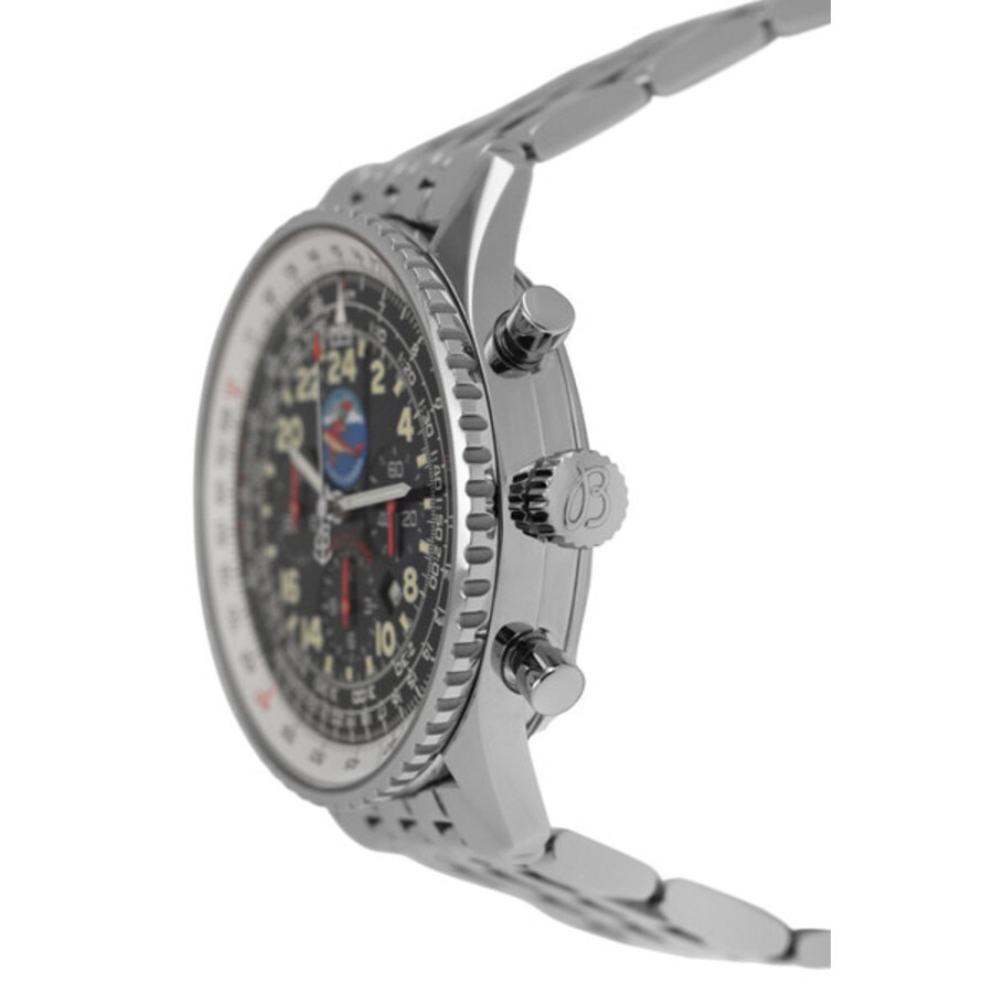 Pre-owned Breitling Navitimer Cosmonaute Porco Rosso Chronograph GMT Automatic Chronometer Black Dia - 4