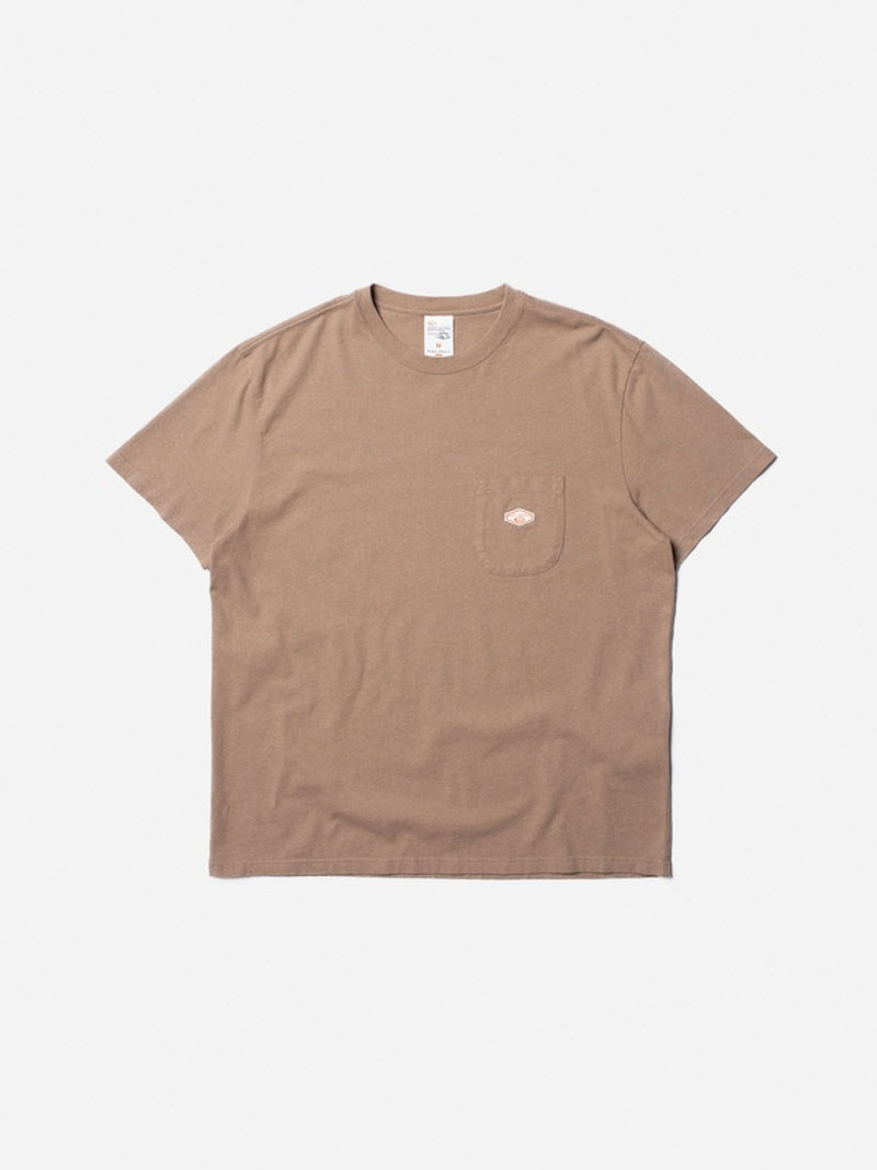 Leffe Pocket Tee Melange Brown 1