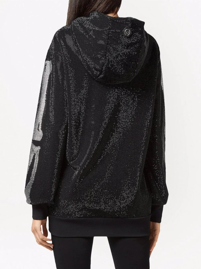 rhinestone-embellished skeleton hoodie 4