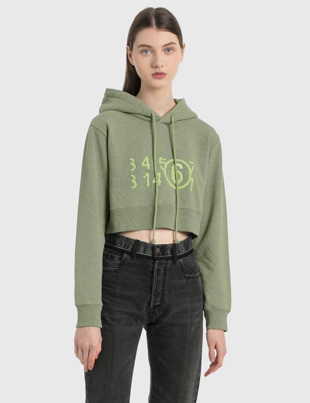 Overdyed Cropped Hoodie - 1