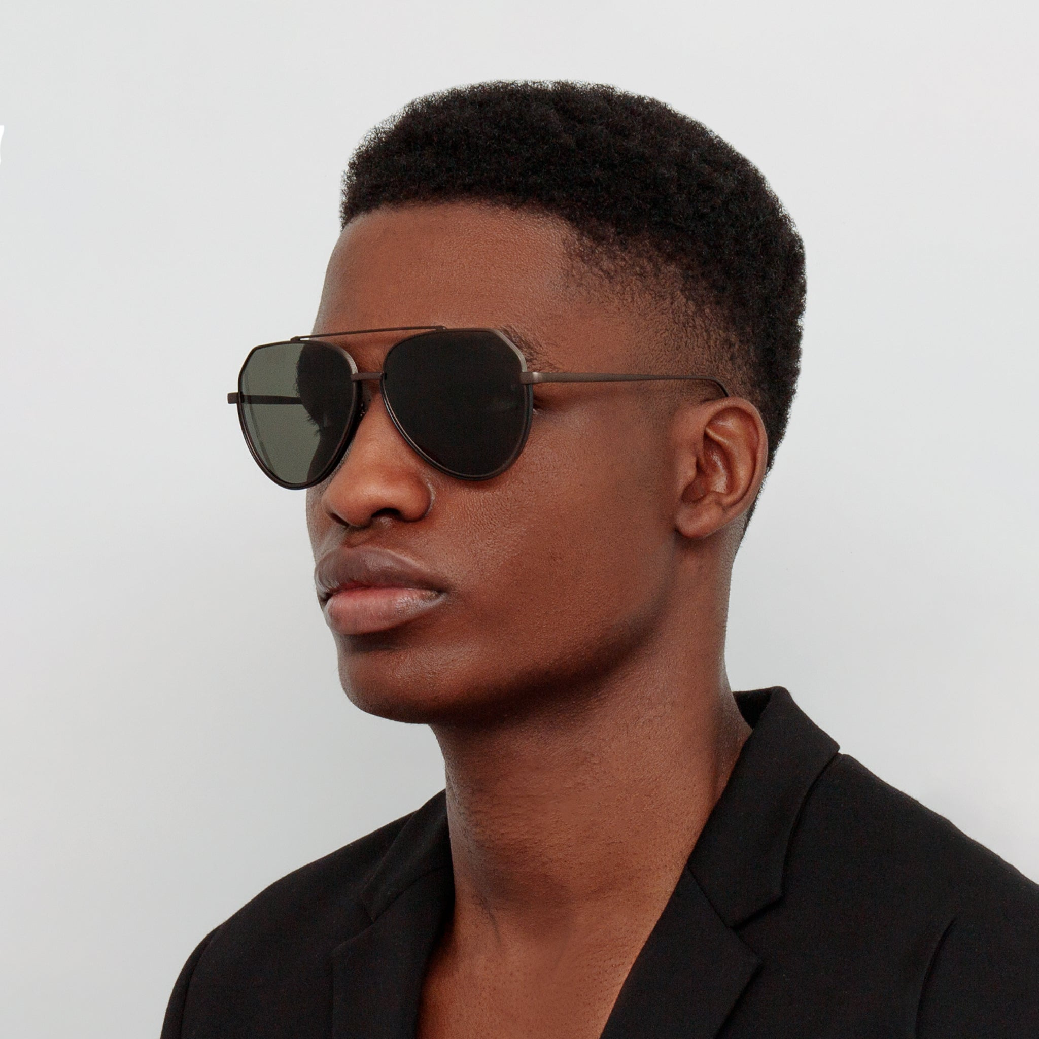 MEN'S BAYER AVIATOR SUNGLASSES IN NICKEL - 4