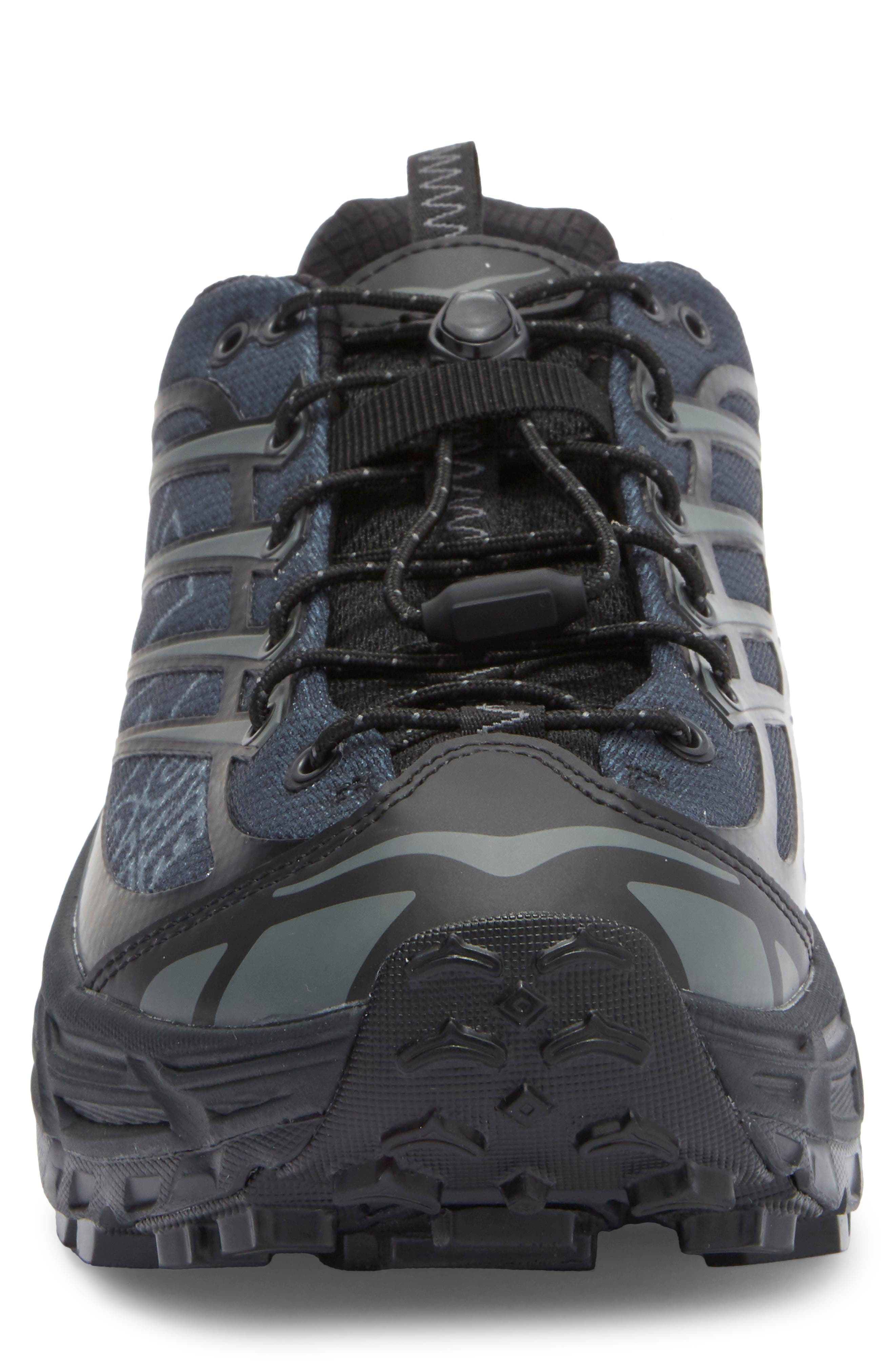HOKA Mafate Three2 Wordmark Sneaker in Black /Outer Orbit at Nordstrom - 4