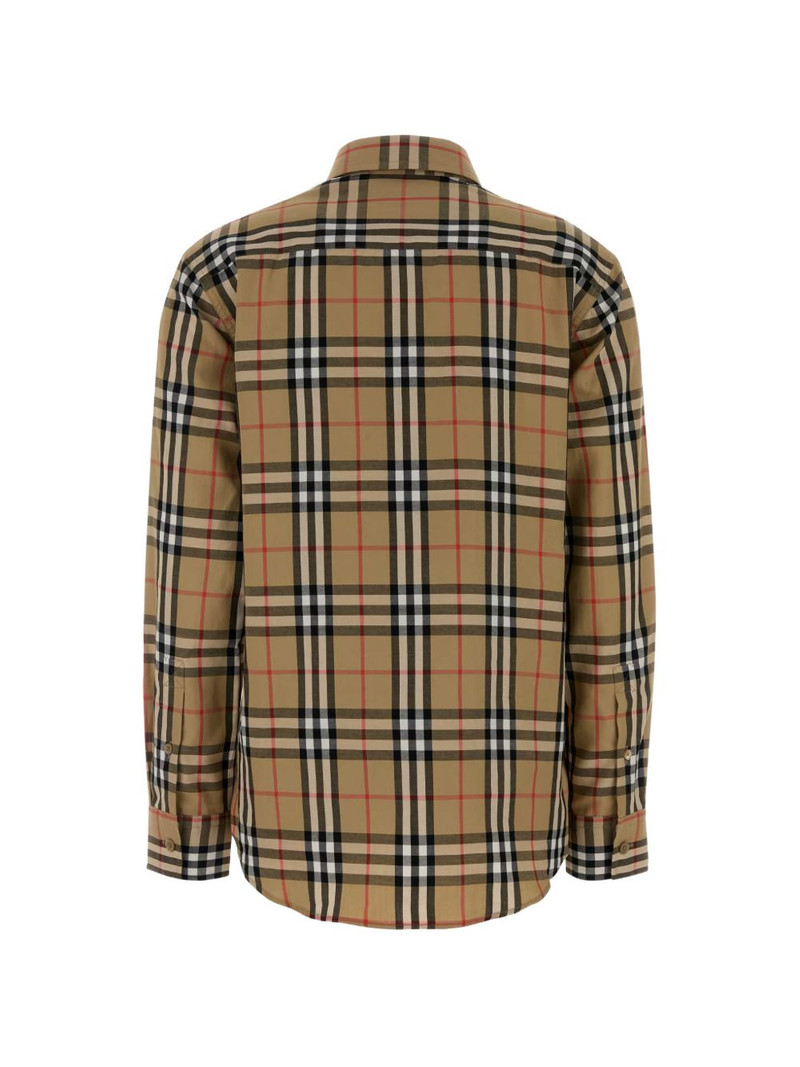 Burberry embroidered check-pattern shirt outlook