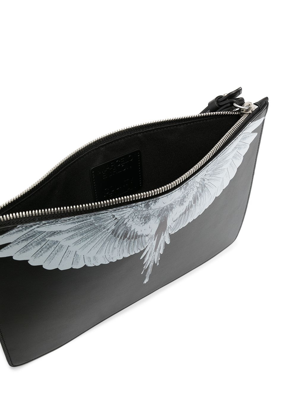 Wings print leather pouch - 5