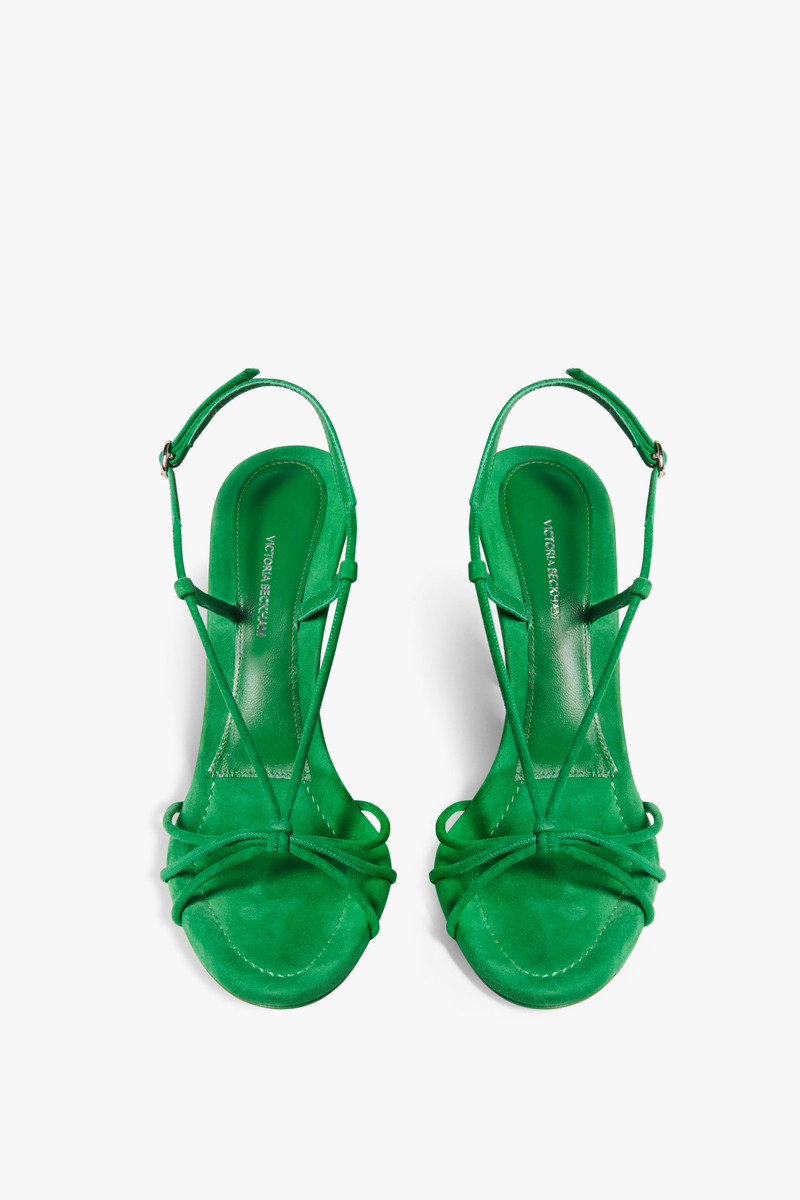 Victoria Beckham Gaia Sandal in Emerald outlook