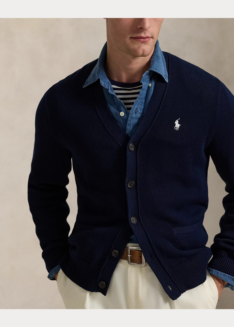 Cotton V-Neck Cardigan 5