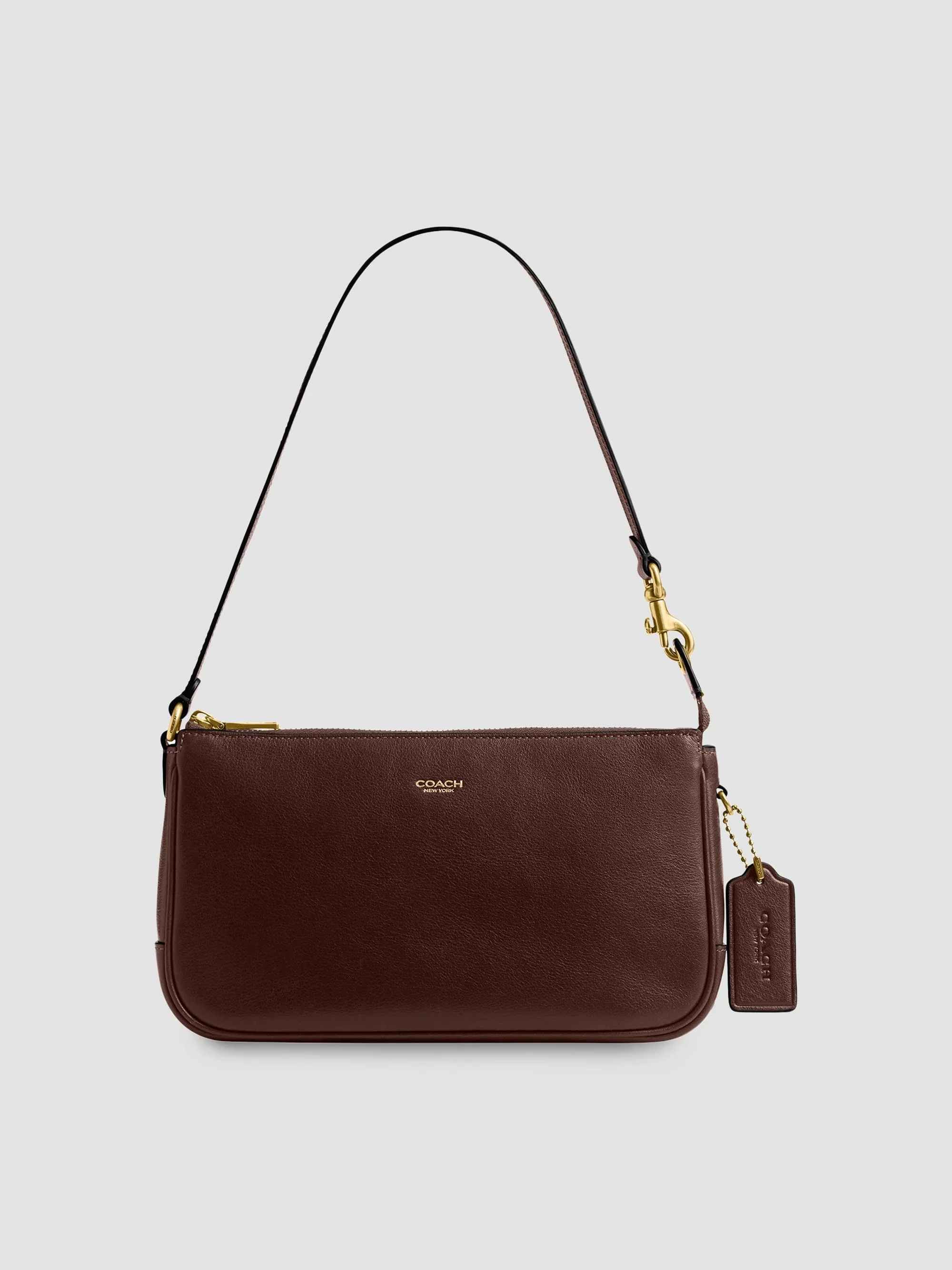 Women's Plaza Leather Shoulder Bag - Maple - 1