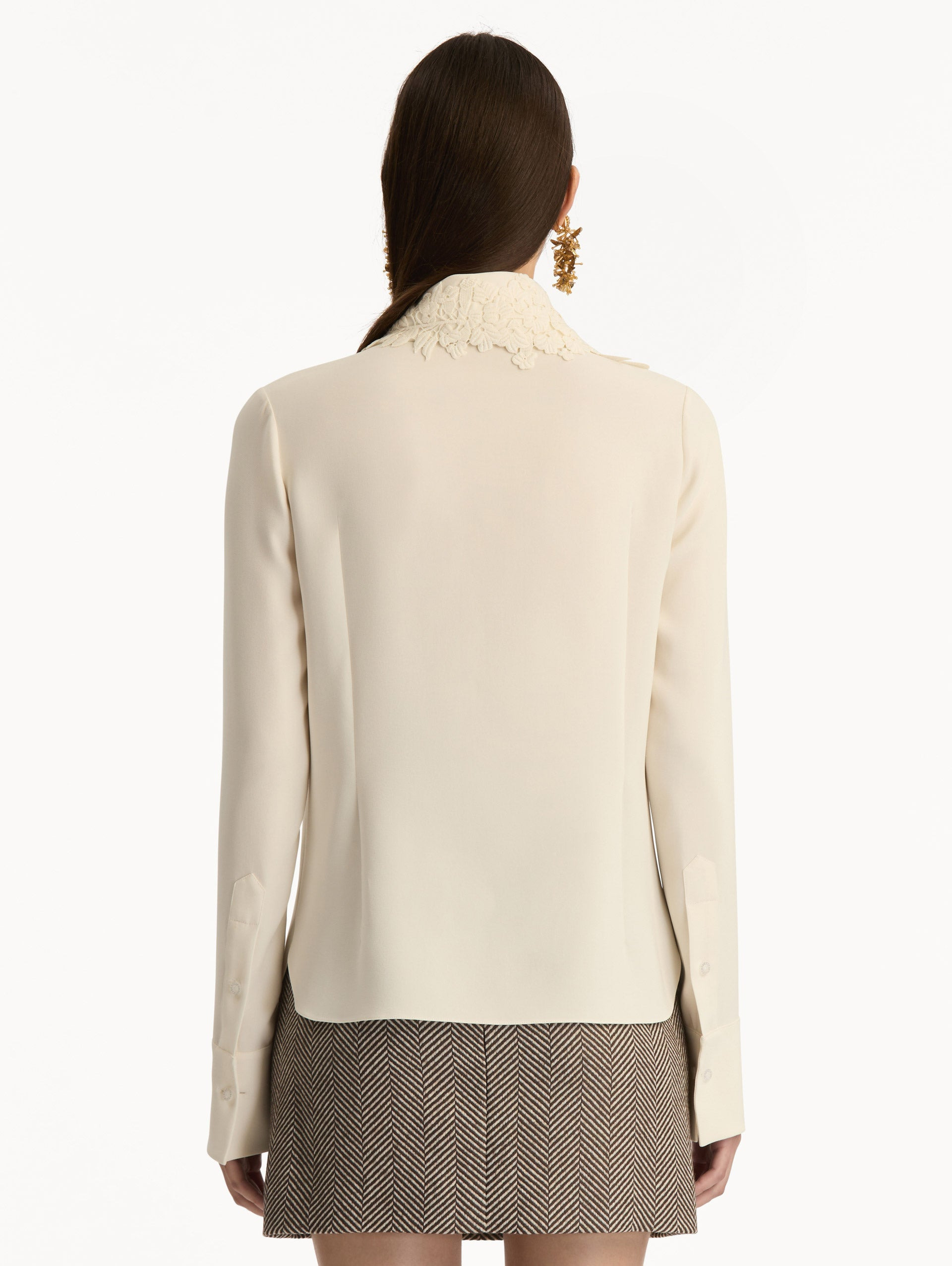 FOXGLOVE TIE-NECK GEORGETTE BLOUSE - 4